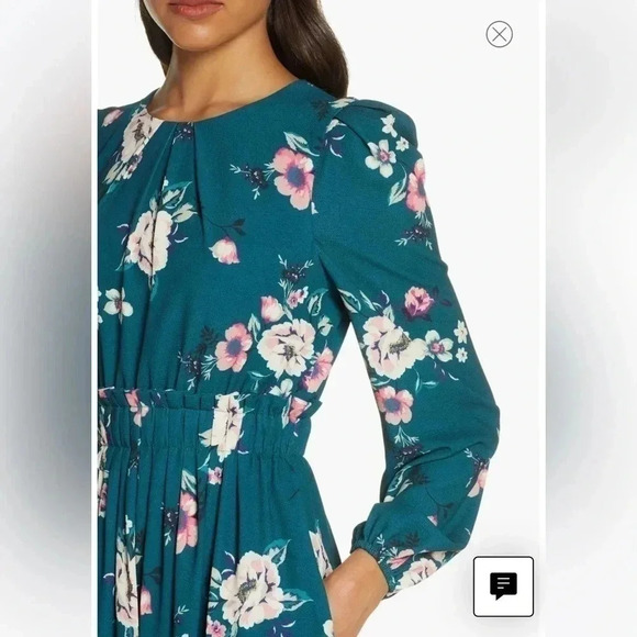 Floral Print Long Sleeve Midi Dress size S - Picture 3 of 11